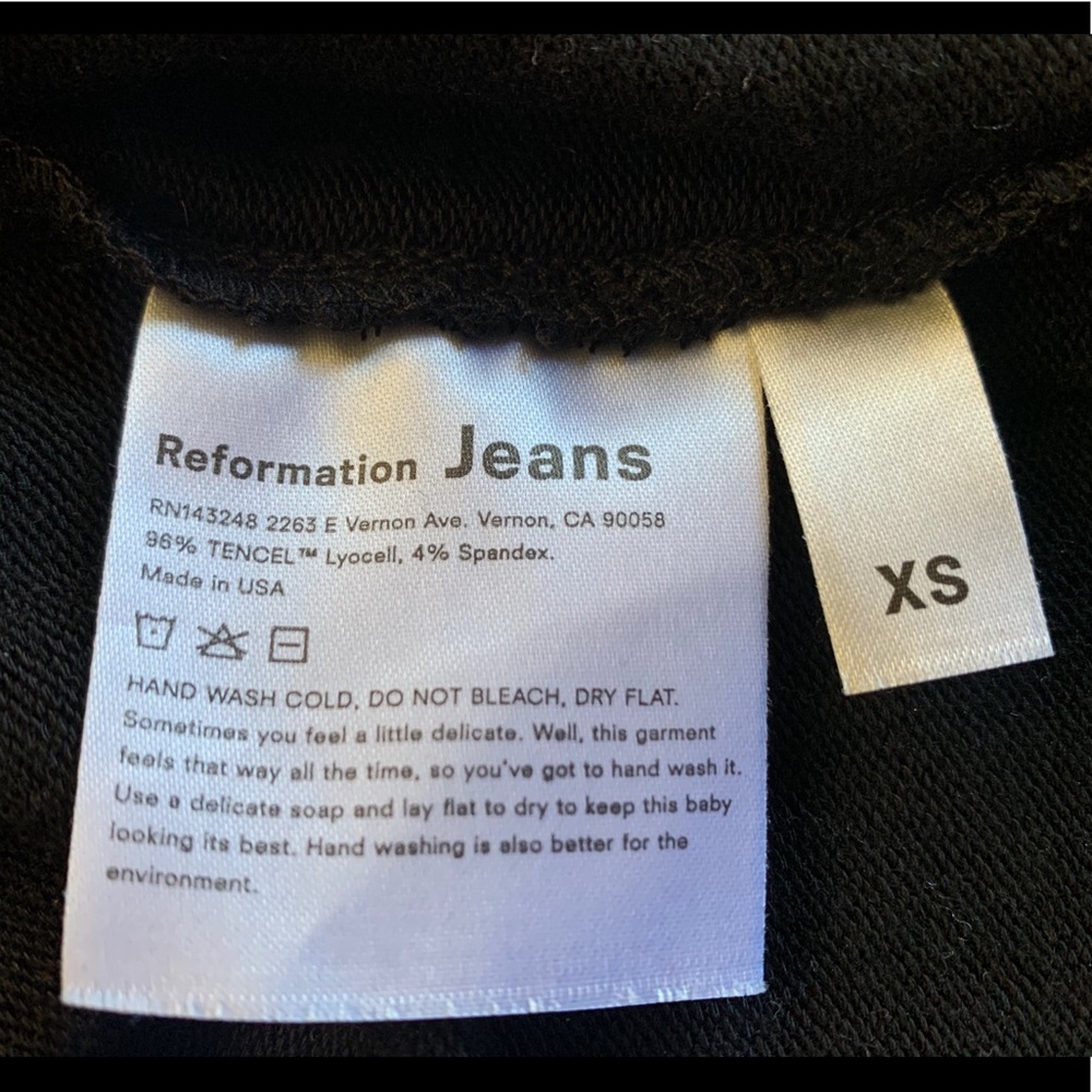 EUC Reformation Sebo Mock Neck Crop Top Black XS - Picture 16 of 16